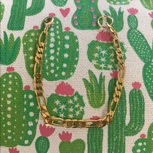 18K GOLD FILLED FIGARO CHAIN BRACELET